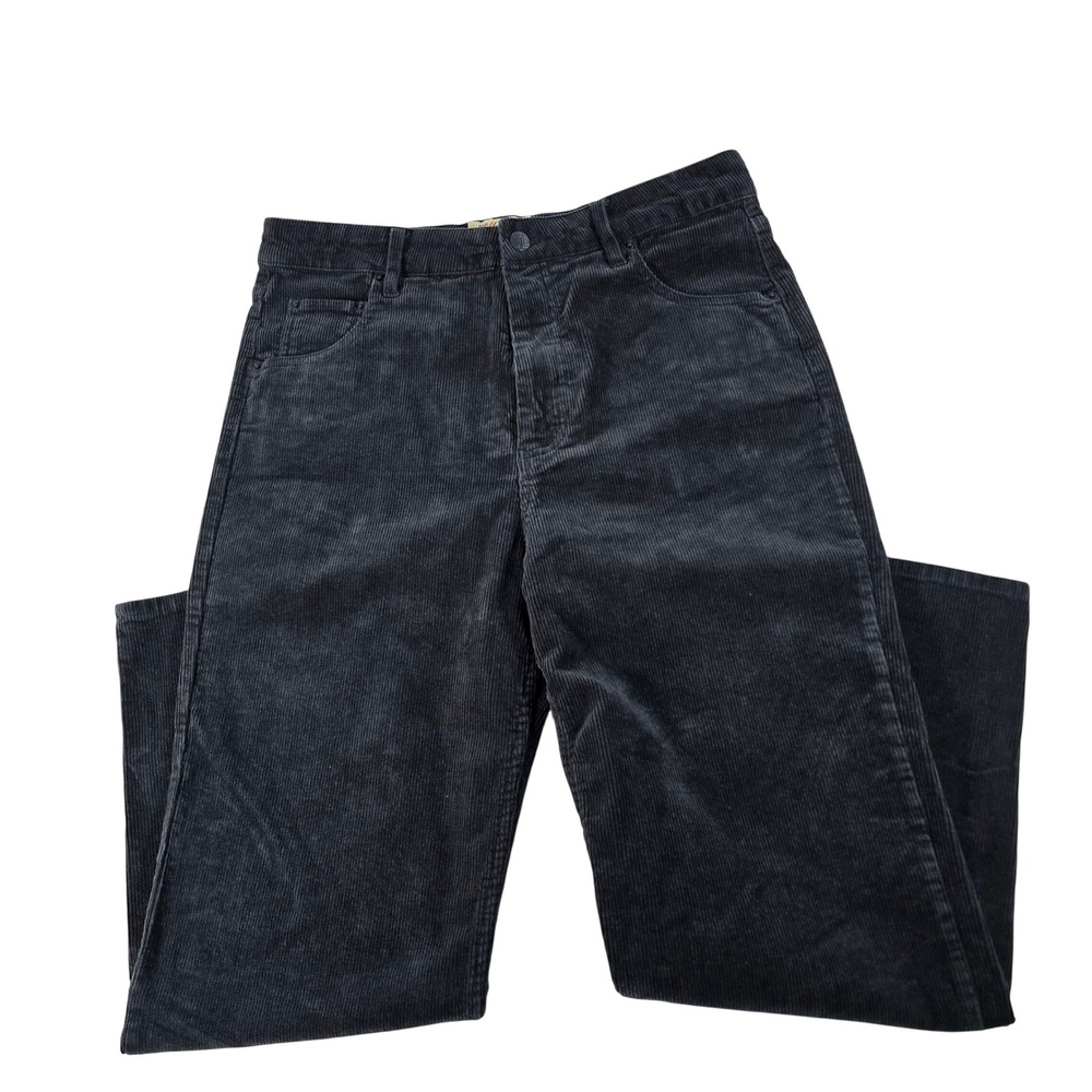 Marine Layer Womens Navy Blue Corduroy Straight Leg High Rise Pants 33x25.5